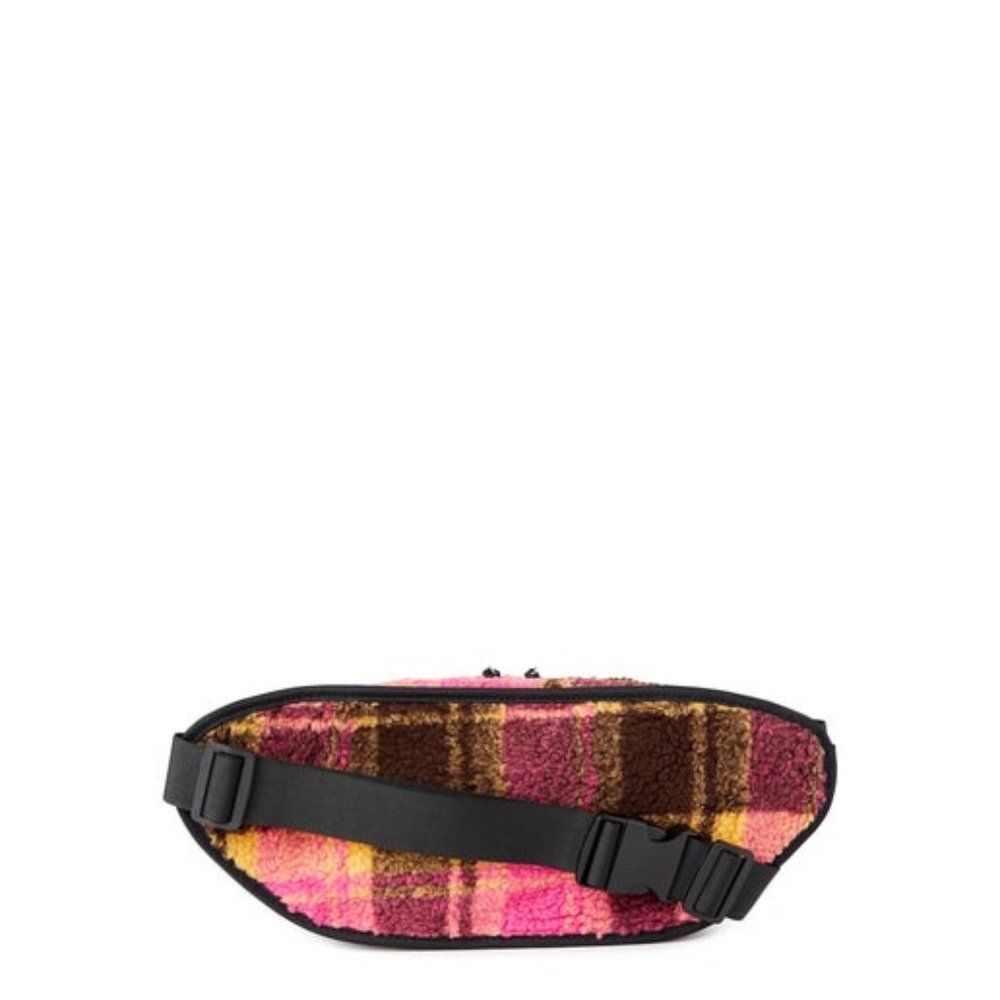 Women's Hands-Free Rectangular Fanny Pack Pink Plaid
